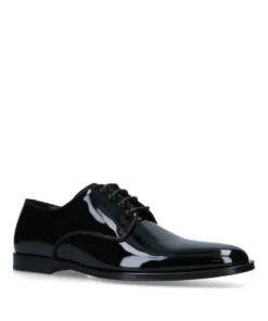 Dolce & Gabbana Patent Raffaello Derby Shoes BLACK Smart Shoes