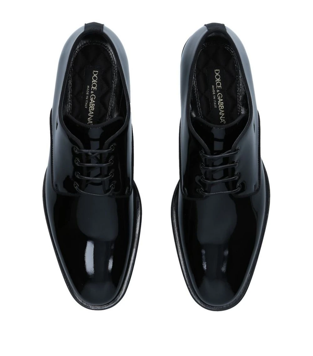 Dolce & Gabbana Patent Raffaello Derby Shoes BLACK Smart Shoes 4 Dolce & Gabbana Patent Raffaello Derby Shoes BLACK Smart Shoes - Image 4