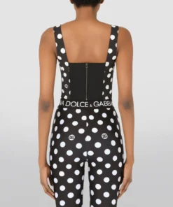 Dolce & Gabbana Polka-Dot Bustier Top HNSQA-POIS PICC BCO Crop Tops -Dolce & Gabbana online Store dolce gabbana polka dot bustier top 17349971 35704147 1000