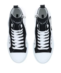 Dolce & Gabbana Portofino Light High-Top Sneakers WHITE/BLK -Dolce & Gabbana online Store dolce gabbana portofino light high top sneakers 17596112 36486709 1000