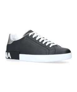 Dolce & Gabbana Portofino Logo Sneakers BLK/WHITE Low-Top Sneakers