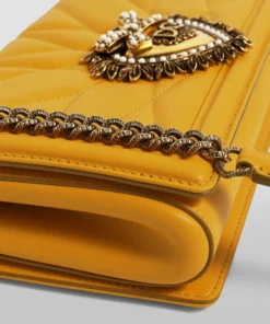 Dolce & Gabbana Quilted Devotion Shoulder Bag 80062-MUSTARD 2 Shoulder Bags -Dolce & Gabbana online Store dolce gabbana quilted devotion shoulder bag 15118579 25810755 1000
