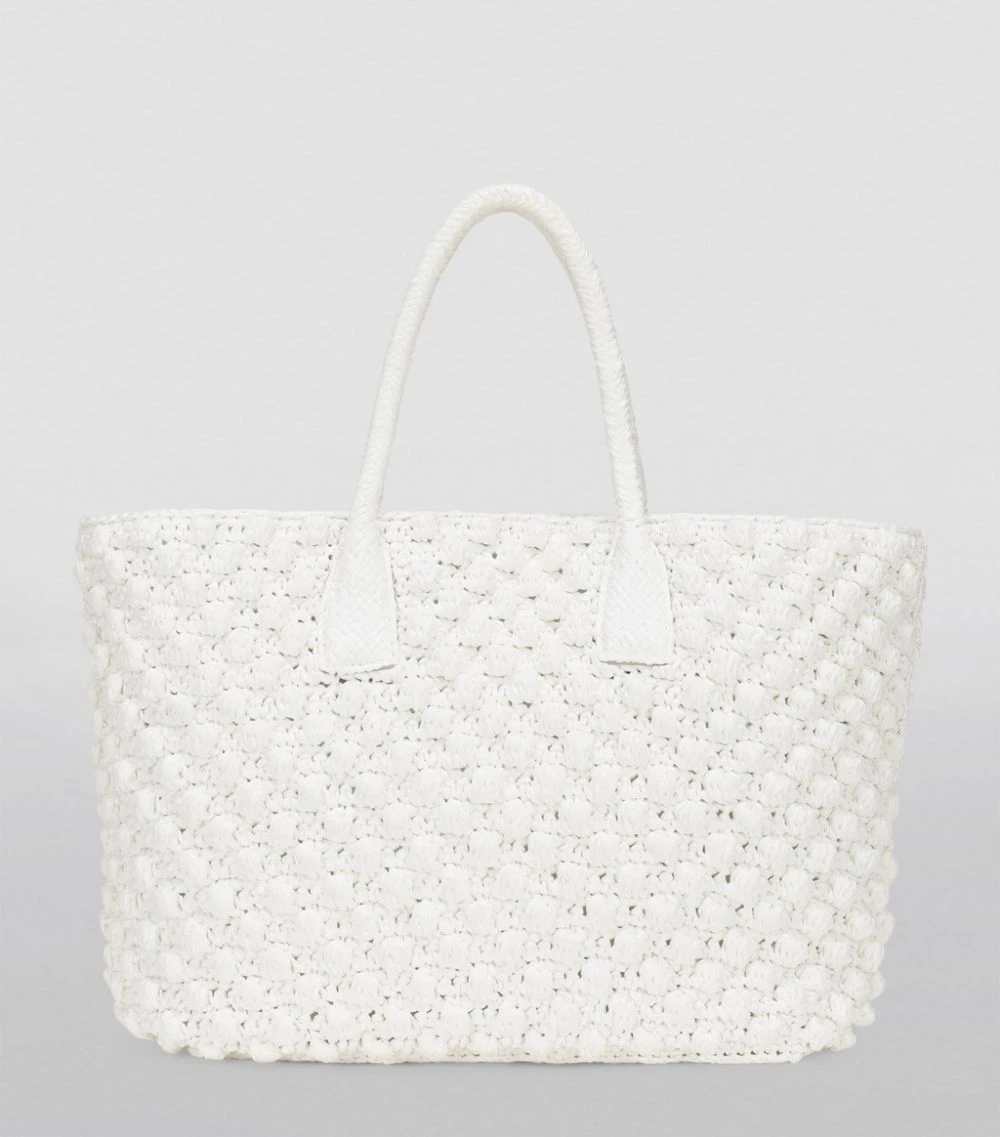 Dolce & Gabbana Raffia DG Logo Tote Bag 80001-WHITE Tote Bags 3 Dolce & Gabbana Raffia DG Logo Tote Bag 80001-WHITE Tote Bags - Image 3