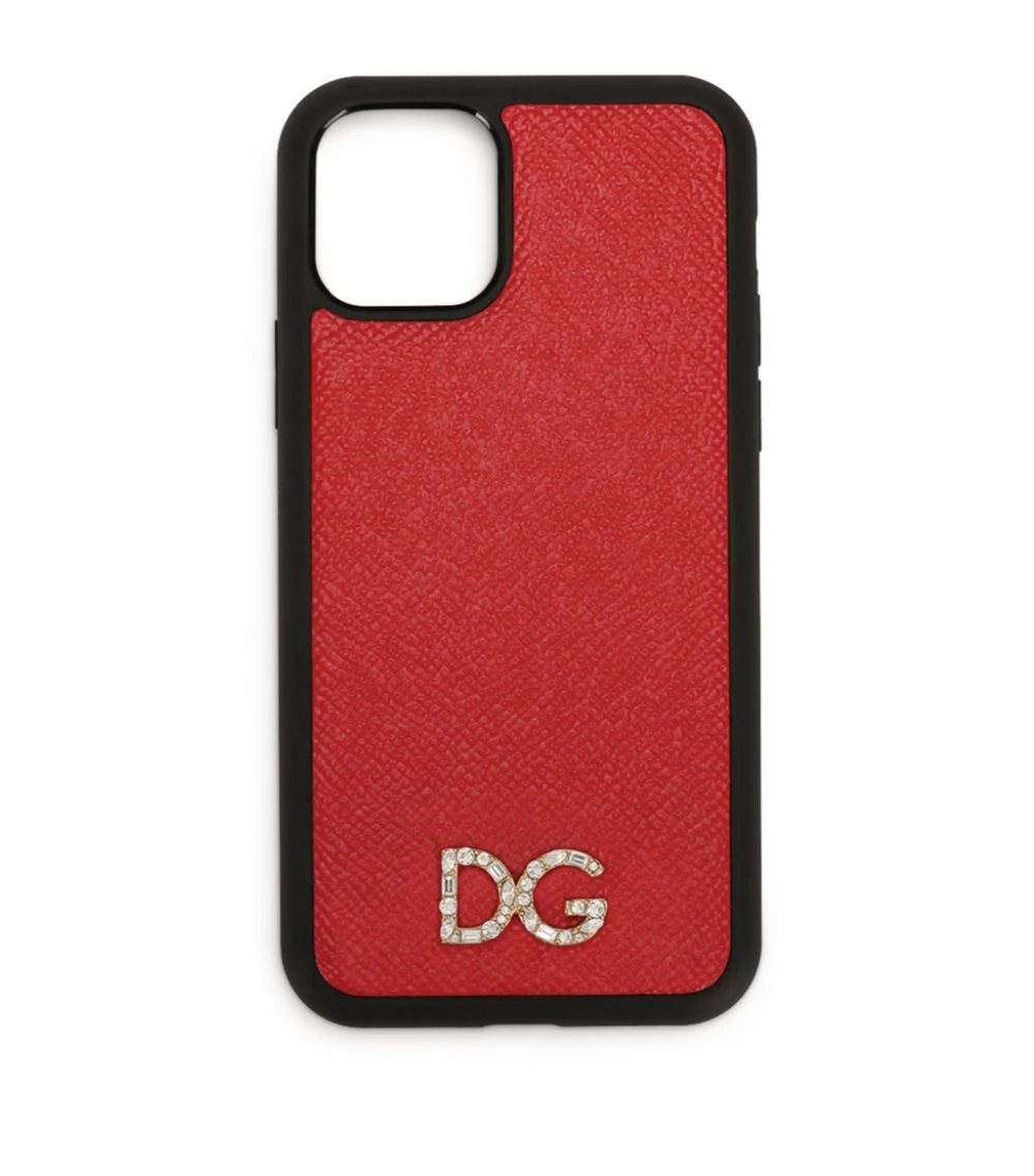 Dolce & Gabbana Rhinestone Logo iPhone 11 Pro Case 80303-RED Mobile Phone Accessories 1 Dolce & Gabbana Rhinestone Logo iPhone 11 Pro Case 80303-RED Mobile Phone Accessories