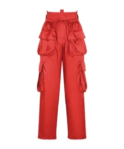 Dolce & Gabbana Satin Cargo Trousers R0368-DARK PLUM Tailored Trousers