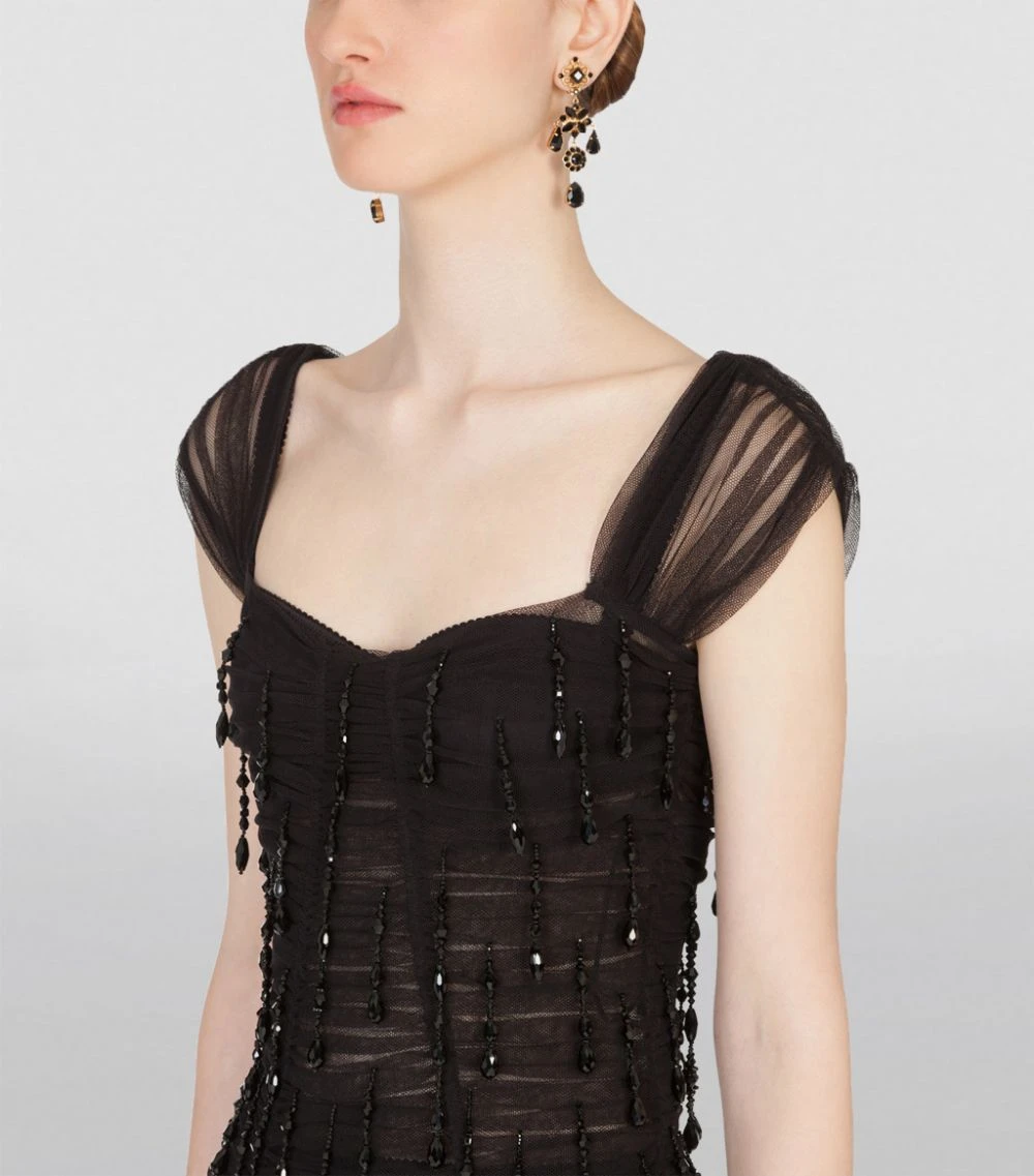 Dolce & Gabbana Semi-Sheer Lace Midi Dress S8400-EMBROIDERED Midi Dresses 6 Dolce & Gabbana Semi-Sheer Lace Midi Dress S8400-EMBROIDERED Midi Dresses - Image 6