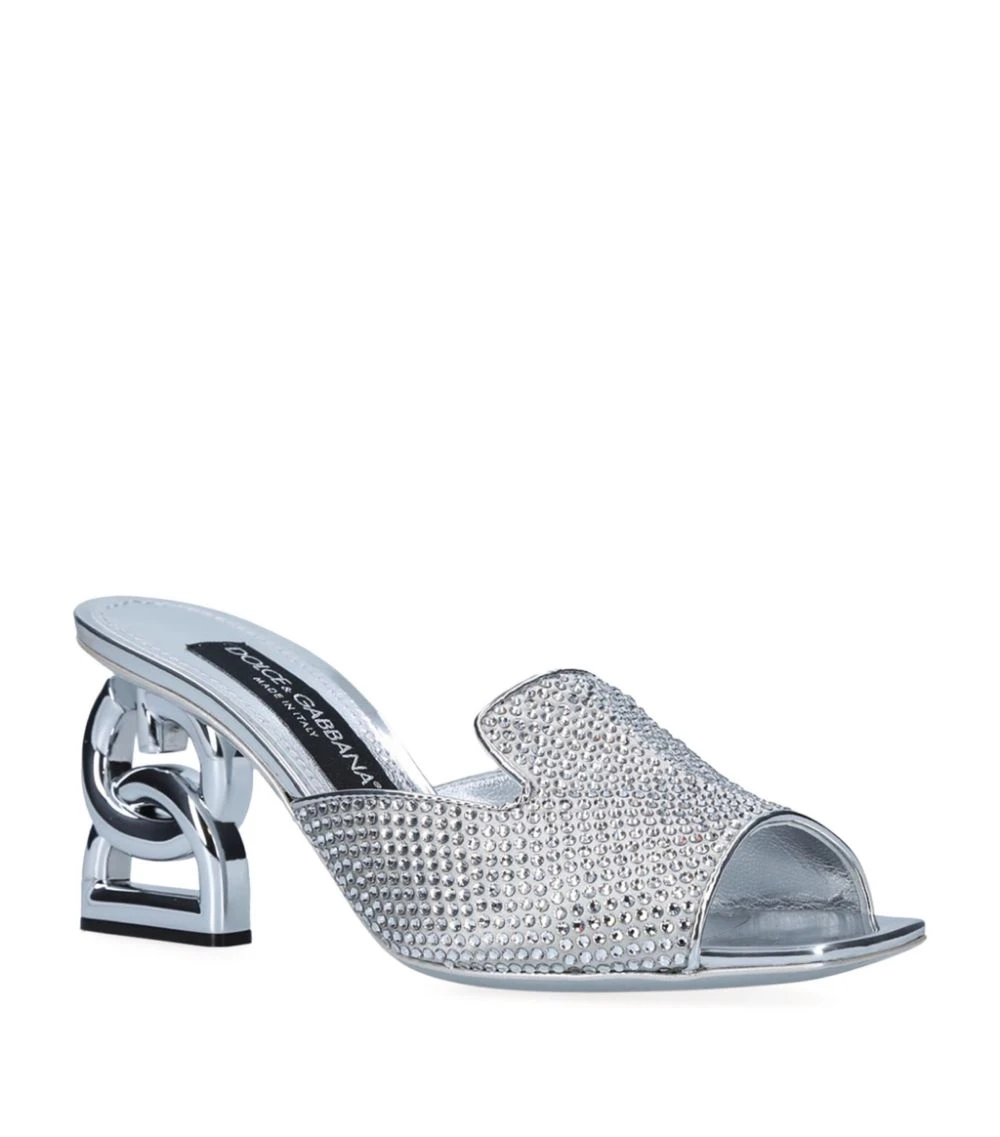 Dolce & Gabbana Sequin-Embellished Mules 70 SILVER Heeled Mules 1 Dolce & Gabbana Sequin-Embellished Mules 70 SILVER Heeled Mules