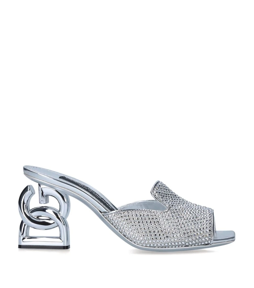 Dolce & Gabbana Sequin-Embellished Mules 70 SILVER Heeled Mules 3 Dolce & Gabbana Sequin-Embellished Mules 70 SILVER Heeled Mules - Image 3