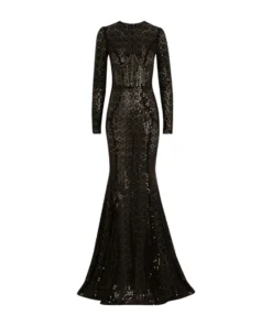 Dolce & Gabbana Sequinned Mermaid Gown N0000-BLACK Gowns