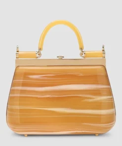 Dolce & Gabbana Sicily Top-Handle Box Bag 87546-AMBER Top Handle Bags -Dolce & Gabbana online Store dolce gabbana sicily top handle box bag 16838098 33293248 1000