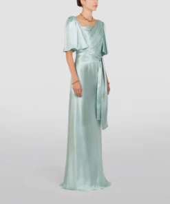 Dolce & Gabbana Silk Belted Dress B3933-DARK WATER LIG Party Dresses -Dolce & Gabbana online Store dolce gabbana silk belted dress 15877255 29142181 1000