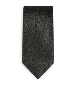 Dolce & Gabbana Silk-Blend Floral Print Tie N0190-VERY DARK ANTH Neckties