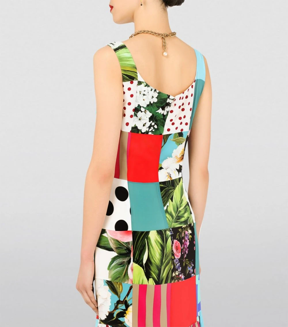 Dolce & Gabbana Silk-Blend Patchwork Maxi Dress S9000-COMBINED COLOU Maxi Dresses 5 Dolce & Gabbana Silk-Blend Patchwork Maxi Dress S9000-COMBINED COLOU Maxi Dresses - Image 5