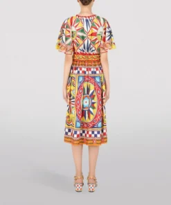 Dolce & Gabbana Silk Carretto Print Dress HH96D-FRIGO 17STAMPA Midi Dresses 9 Dolce & Gabbana Silk Carretto Print Dress HH96D-FRIGO 17STAMPA Midi Dresses -Dolce & Gabbana online Store dolce gabbana silk carretto print dress 17285897 35319354 1000