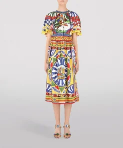 Dolce & Gabbana Silk Carretto Print Dress HH96D-FRIGO 17STAMPA Midi Dresses 8 Dolce & Gabbana Silk Carretto Print Dress HH96D-FRIGO 17STAMPA Midi Dresses -Dolce & Gabbana online Store dolce gabbana silk carretto print dress 17285897 35320172 1000