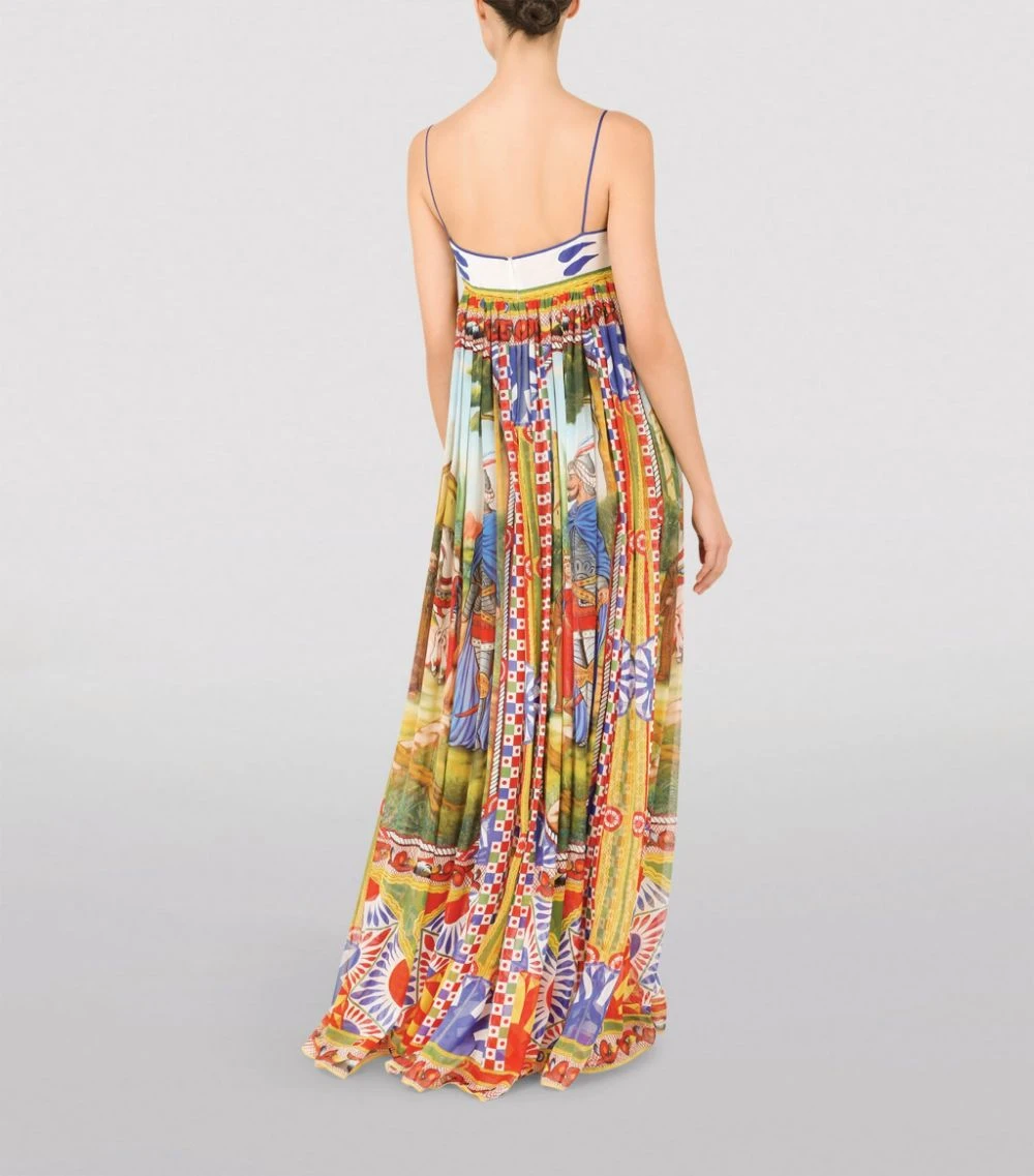 Dolce & Gabbana Silk Carretto Print Maxi Dress HH96D-FRIGO 17STAMPA Summer Dresses 5 Dolce & Gabbana Silk Carretto Print Maxi Dress HH96D-FRIGO 17STAMPA Summer Dresses - Image 5