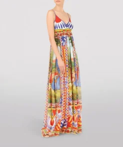 Dolce & Gabbana Silk Carretto Print Maxi Dress HH96D-FRIGO 17STAMPA Summer Dresses 9 Dolce & Gabbana Silk Carretto Print Maxi Dress HH96D-FRIGO 17STAMPA Summer Dresses -Dolce & Gabbana online Store dolce gabbana silk carretto print maxi dress 16991131 33843244 1000
