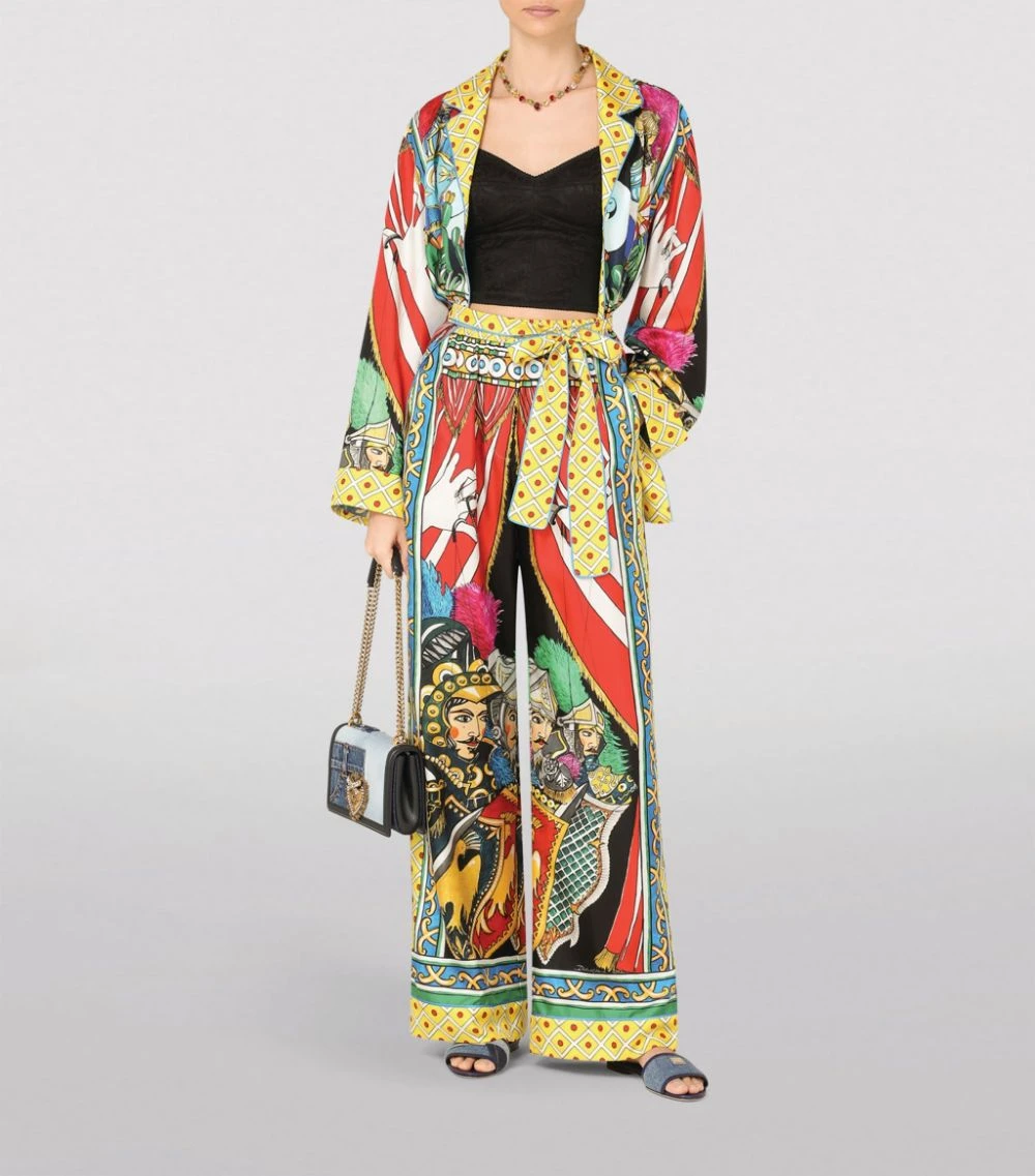 Dolce & Gabbana Silk Carretto Print Pyjama Shirt HH80D-FRIGO 1 F Blouses 2 Dolce & Gabbana Silk Carretto Print Pyjama Shirt HH80D-FRIGO 1 F Blouses - Image 2