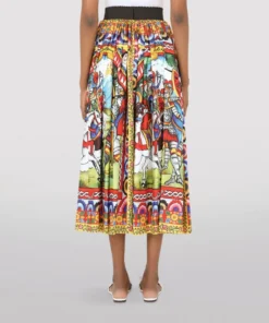 Dolce & Gabbana Silk Carretto Print Skirt HH98D-FRIGO 19STAMPA Midi Skirts -Dolce & Gabbana online Store dolce gabbana silk carretto print skirt 16990183 33841494 1000