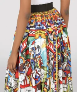 Dolce & Gabbana Silk Carretto Print Skirt HH98D-FRIGO 19STAMPA Midi Skirts -Dolce & Gabbana online Store dolce gabbana silk carretto print skirt 16990183 33843260 1000