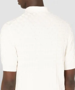 Dolce & Gabbana Silk Jacquard Polo Shirt W0800-OPTICAL WHITE Polo Shirts -Dolce & Gabbana online Store dolce gabbana silk jacquard polo shirt 16774246 33005240 1000