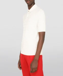 Dolce & Gabbana Silk Jacquard Polo Shirt W0800-OPTICAL WHITE Polo Shirts -Dolce & Gabbana online Store dolce gabbana silk jacquard polo shirt 16774246 33005242 1000