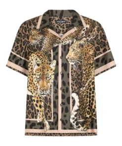 Dolce & Gabbana Silk Leopard-Print Shirt HK2XM-LEOPARDI Casual Shirts