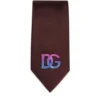 Dolce & Gabbana Silk Logo Tie M5039-BROWN-DARK VIO Neckties