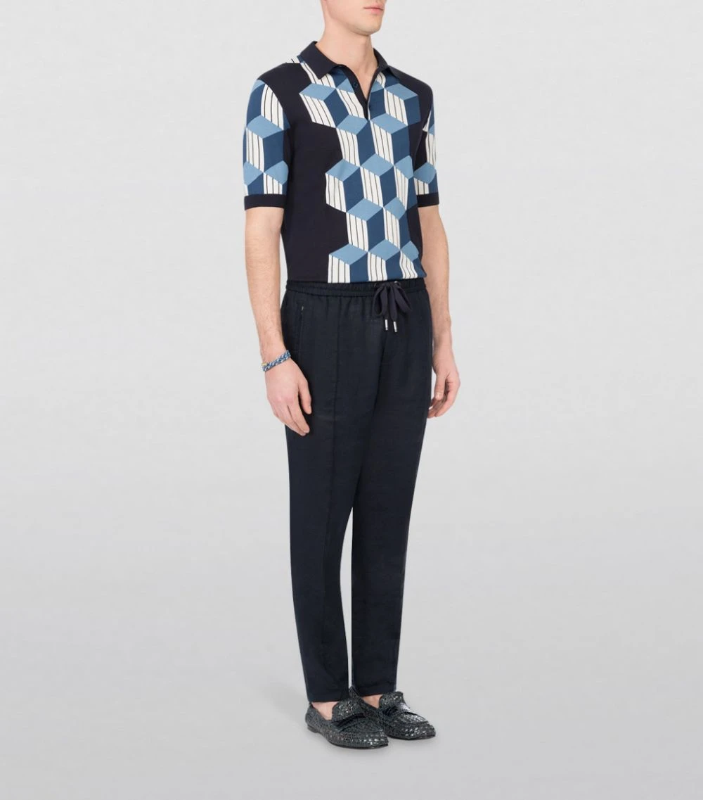 Dolce & Gabbana Silk Polo Shirt S9000-COMBINED COLOU Polo Shirts 2 Dolce & Gabbana Silk Polo Shirt S9000-COMBINED COLOU Polo Shirts - Image 2