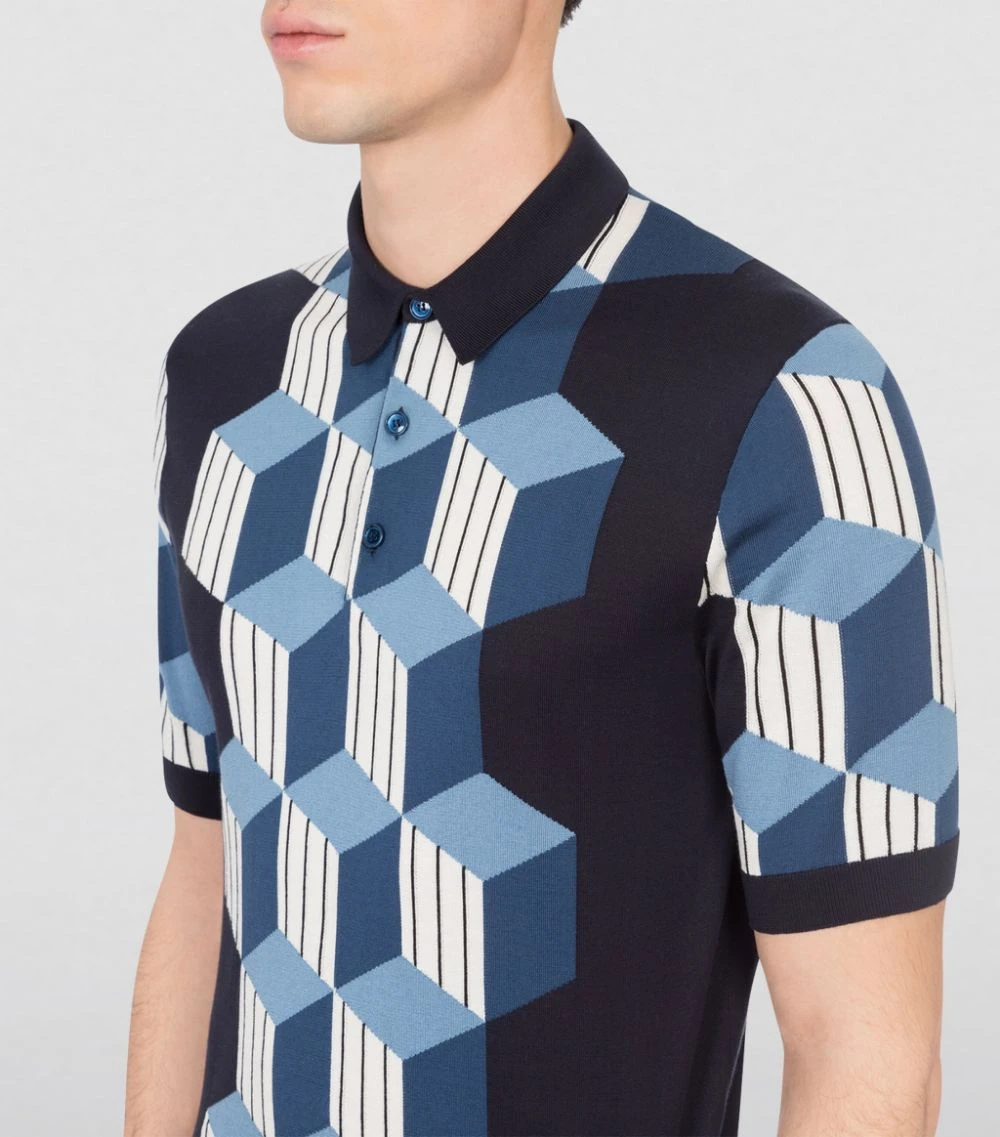 Dolce & Gabbana Silk Polo Shirt S9000-COMBINED COLOU Polo Shirts 5 Dolce & Gabbana Silk Polo Shirt S9000-COMBINED COLOU Polo Shirts - Image 5