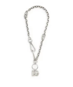 Dolce & Gabbana Silver-Tone Crossover Logo Necklace G7533-ARGENTO ANTICA Necklaces