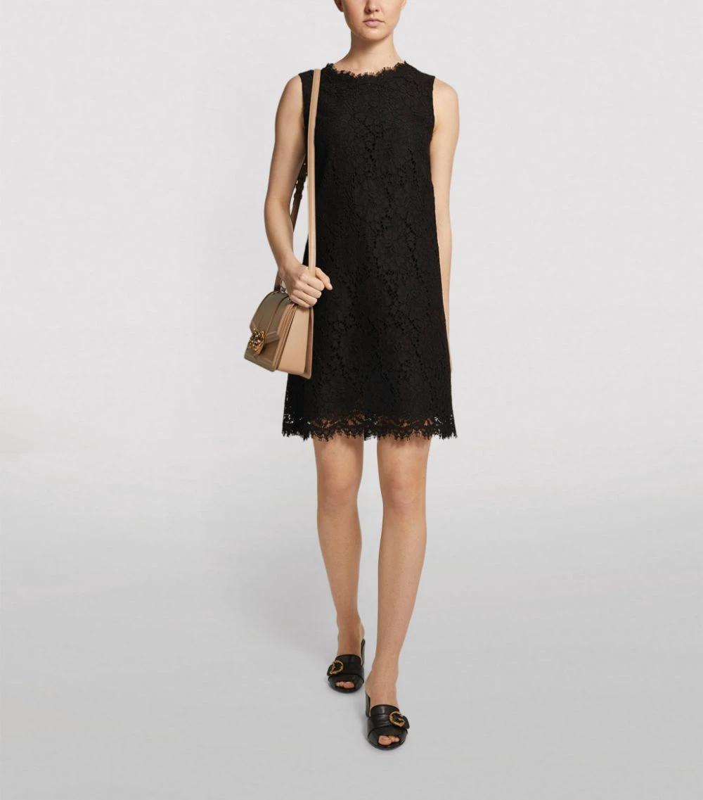 Dolce & Gabbana Sleeveless Lace Mini Dress N0000-BLACK Little Black Dresses 2 Dolce & Gabbana Sleeveless Lace Mini Dress N0000-BLACK Little Black Dresses - Image 2