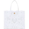 Dolce & Gabbana Small Cordonetto Lace Beatrice Tote Bag 80001-WHITE Tote Bags