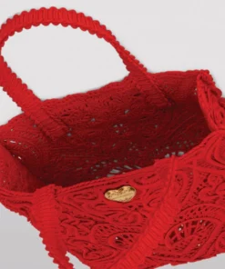 Dolce & Gabbana Small Cordonetto Lace Beatrice Tote Bag 80303-RED Tote Bags -Dolce & Gabbana online Store dolce gabbana small cordonetto lace beatrice tote bag 16985104 33817498 1000