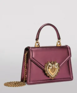 Dolce & Gabbana Small Devotion Top-Handle Bag 8H384-WINE Top Handle Bags -Dolce & Gabbana online Store dolce gabbana small devotion top handle bag 17272278 35241805 1000