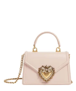 Dolce & Gabbana Small Leather Devotion Shoulder Bag 80412-POWDER 1 Mini Bags