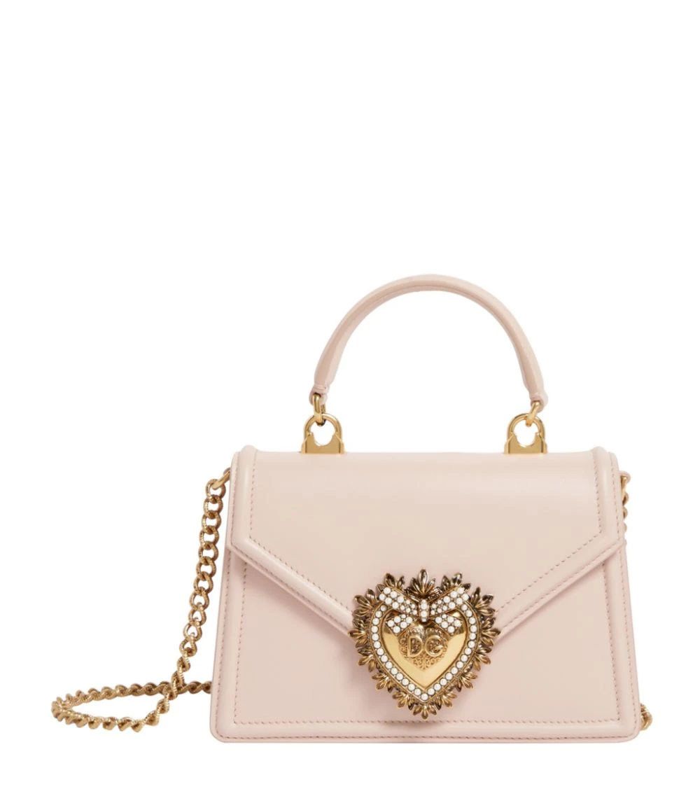 Dolce & Gabbana Small Leather Devotion Shoulder Bag 80412-POWDER 1 Mini Bags 1 Dolce & Gabbana Small Leather Devotion Shoulder Bag 80412-POWDER 1 Mini Bags