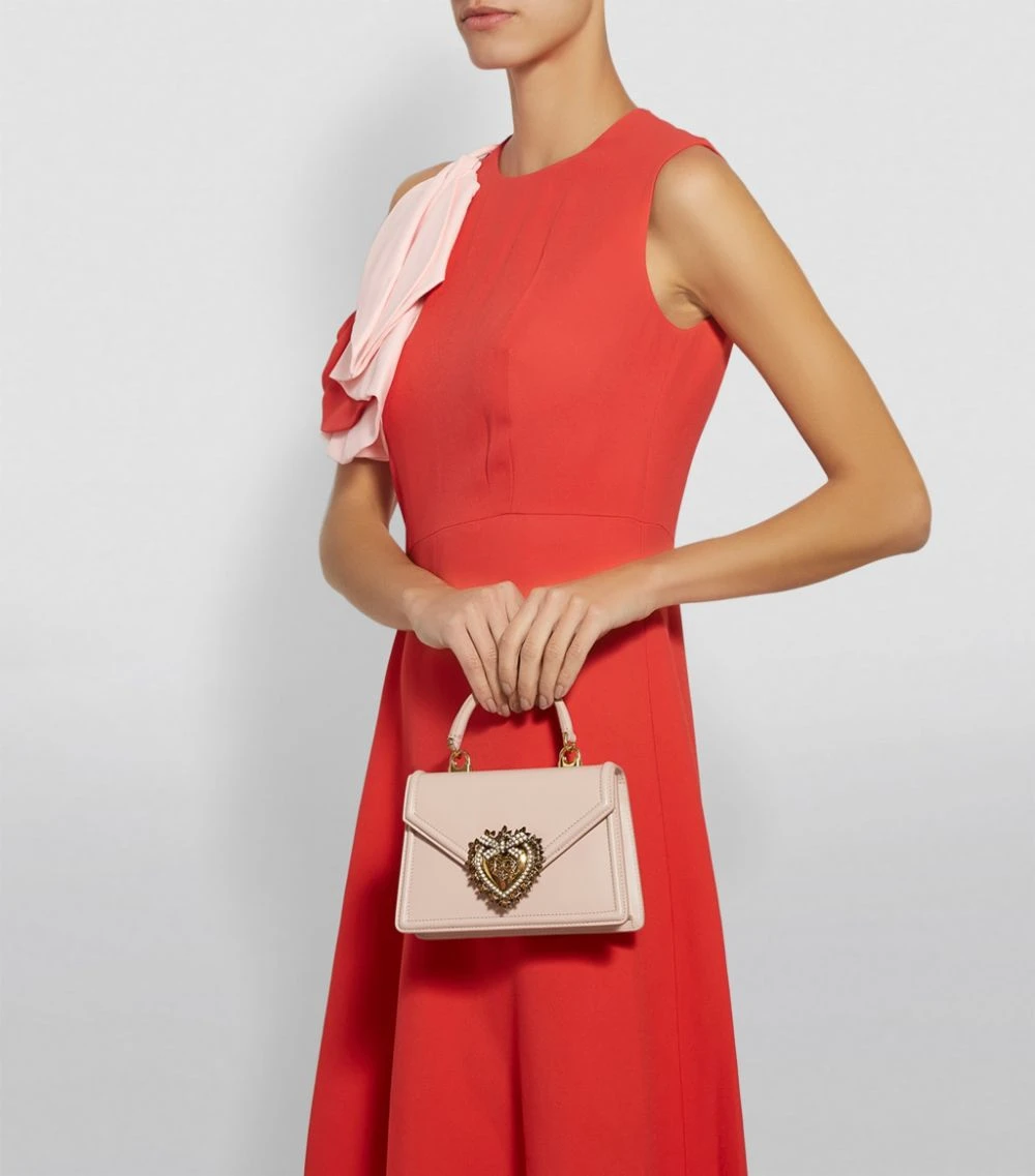 Dolce & Gabbana Small Leather Devotion Shoulder Bag 80412-POWDER 1 Mini Bags 2 Dolce & Gabbana Small Leather Devotion Shoulder Bag 80412-POWDER 1 Mini Bags - Image 2