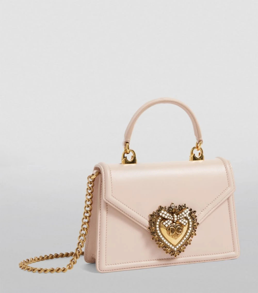 Dolce & Gabbana Small Leather Devotion Shoulder Bag 80412-POWDER 1 Mini Bags 3 Dolce & Gabbana Small Leather Devotion Shoulder Bag 80412-POWDER 1 Mini Bags - Image 3