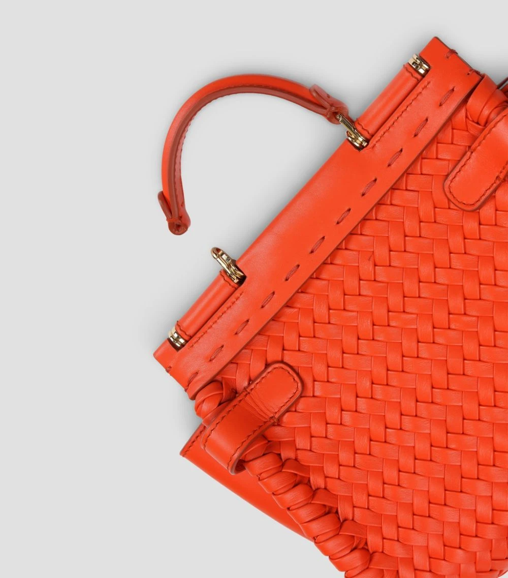 Dolce & Gabbana Small Leather Sicily 62 Soft Bag 8L200-ORANGE Crossbody Bags 5 Dolce & Gabbana Small Leather Sicily 62 Soft Bag 8L200-ORANGE Crossbody Bags - Image 5