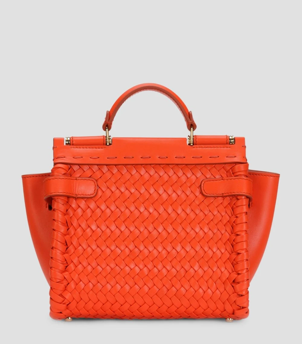 Dolce & Gabbana Small Leather Sicily 62 Soft Bag 8L200-ORANGE Crossbody Bags 4 Dolce & Gabbana Small Leather Sicily 62 Soft Bag 8L200-ORANGE Crossbody Bags - Image 4