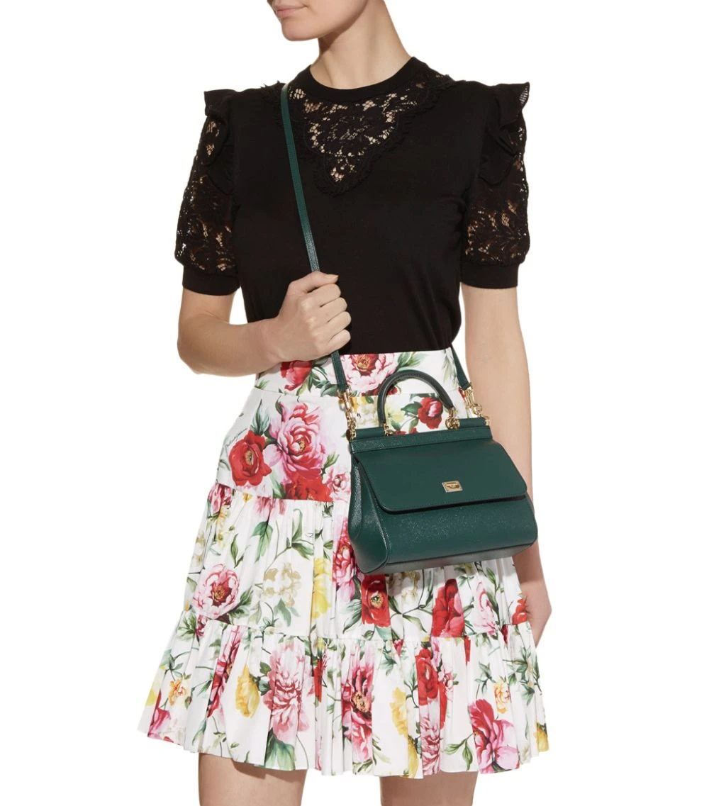 Dolce & Gabbana Small Leather Sicily Top-Handle Bag 87399-LAGO Crossbody Bags 2 Dolce & Gabbana Small Leather Sicily Top-Handle Bag 87399-LAGO Crossbody Bags - Image 2