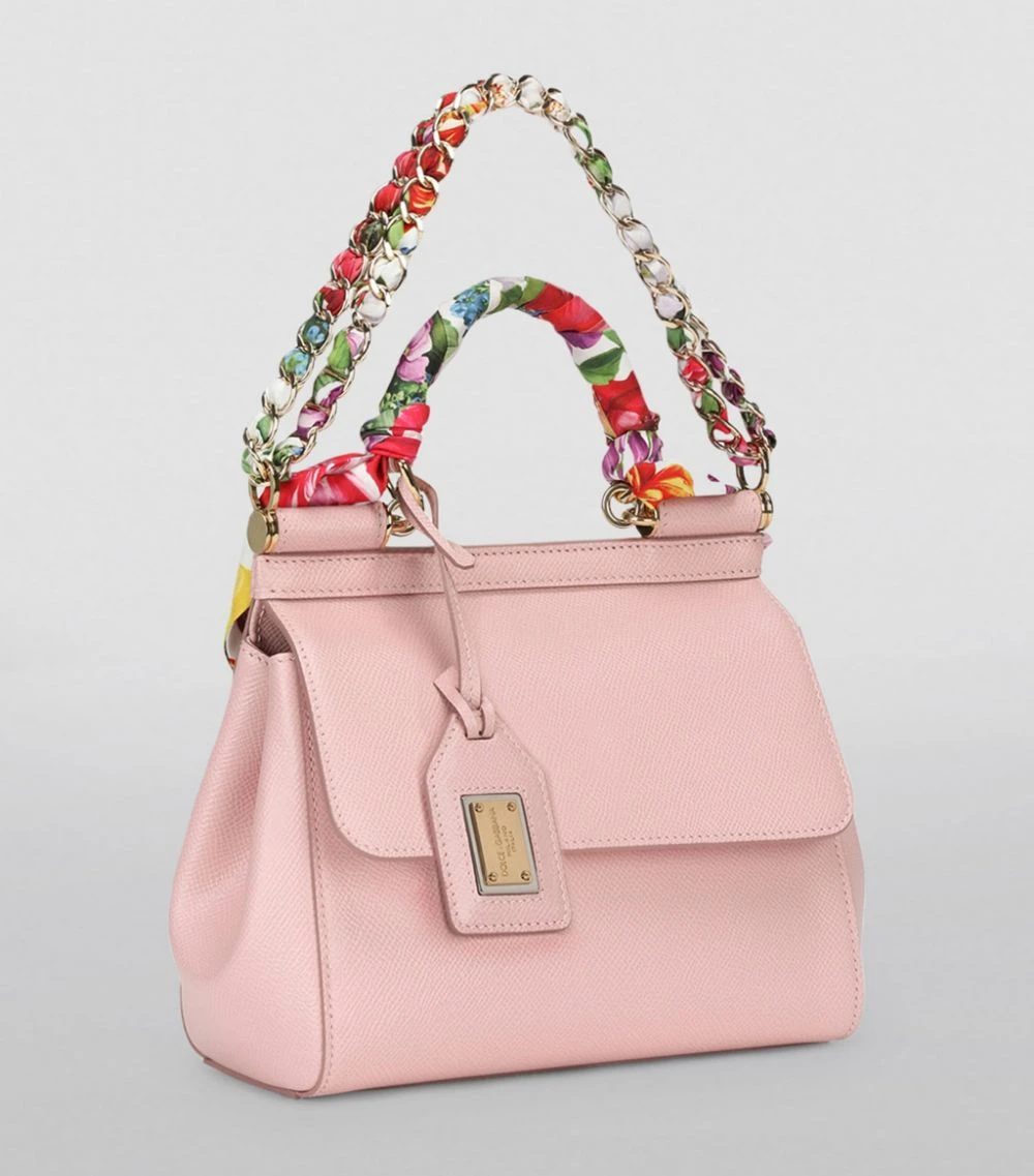 Dolce & Gabbana Small Leather Sicily Top-Handle Bag 8H402-FLESH PINK 2 Top Handle Bags 5 Dolce & Gabbana Small Leather Sicily Top-Handle Bag 8H402-FLESH PINK 2 Top Handle Bags - Image 5