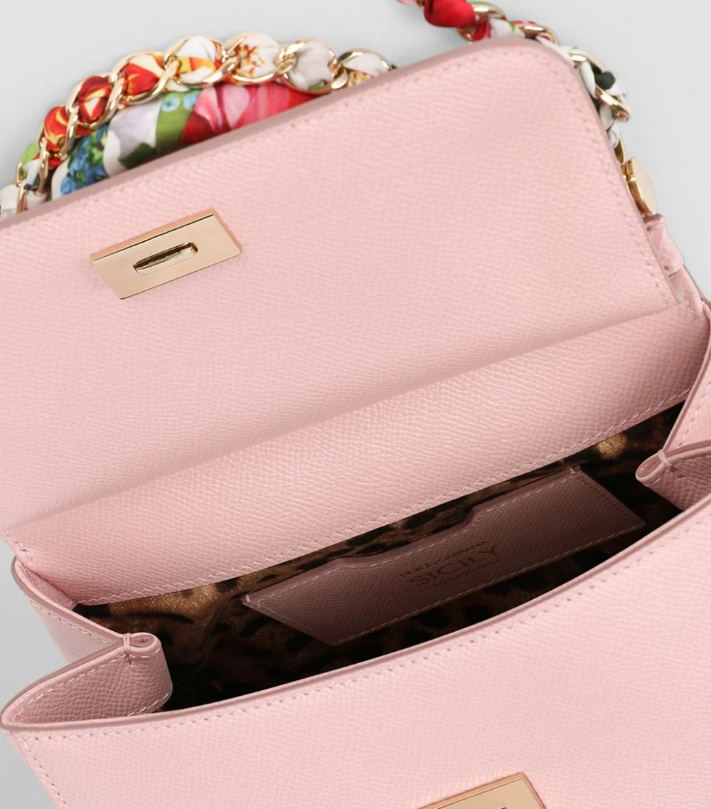 Dolce & Gabbana Small Leather Sicily Top-Handle Bag 8H402-FLESH PINK 2 Top Handle Bags 4 Dolce & Gabbana Small Leather Sicily Top-Handle Bag 8H402-FLESH PINK 2 Top Handle Bags - Image 4