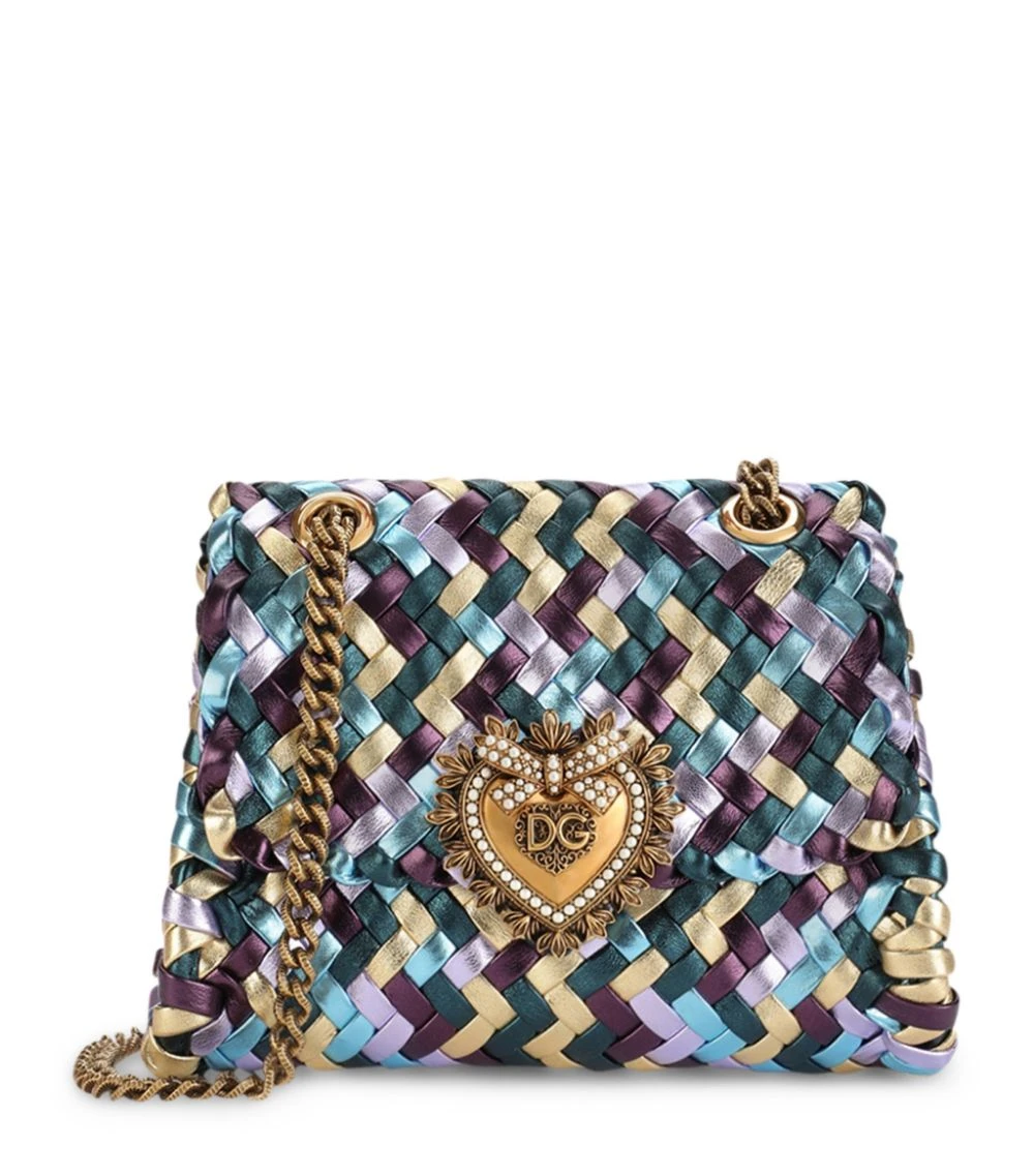 Dolce & Gabbana Small Metallic Leather Devotion Shoulder Bag 87767-MULTICOLOR 1 Shoulder Bags 1 Dolce & Gabbana Small Metallic Leather Devotion Shoulder Bag 87767-MULTICOLOR 1 Shoulder Bags
