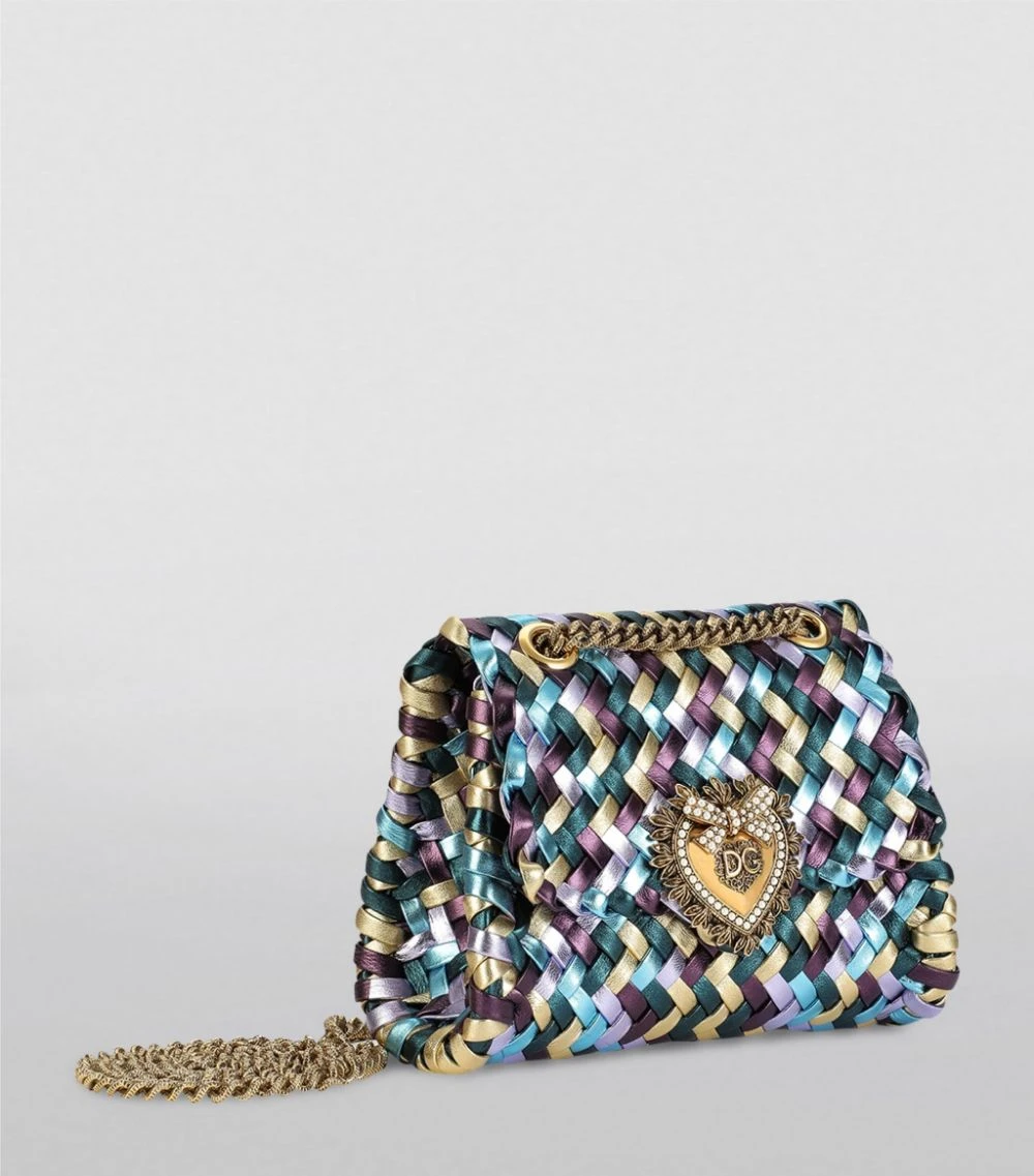 Dolce & Gabbana Small Metallic Leather Devotion Shoulder Bag 87767-MULTICOLOR 1 Shoulder Bags 2 Dolce & Gabbana Small Metallic Leather Devotion Shoulder Bag 87767-MULTICOLOR 1 Shoulder Bags - Image 2