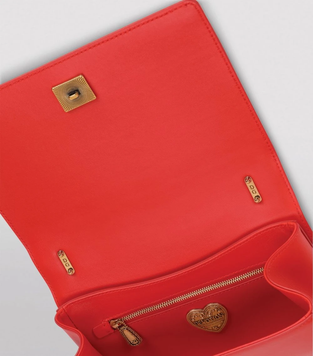 Dolce & Gabbana Small Quilted Devotion Shoulder Bag 8H243-ORANGE Shoulder Bags 4 Dolce & Gabbana Small Quilted Devotion Shoulder Bag 8H243-ORANGE Shoulder Bags - Image 4