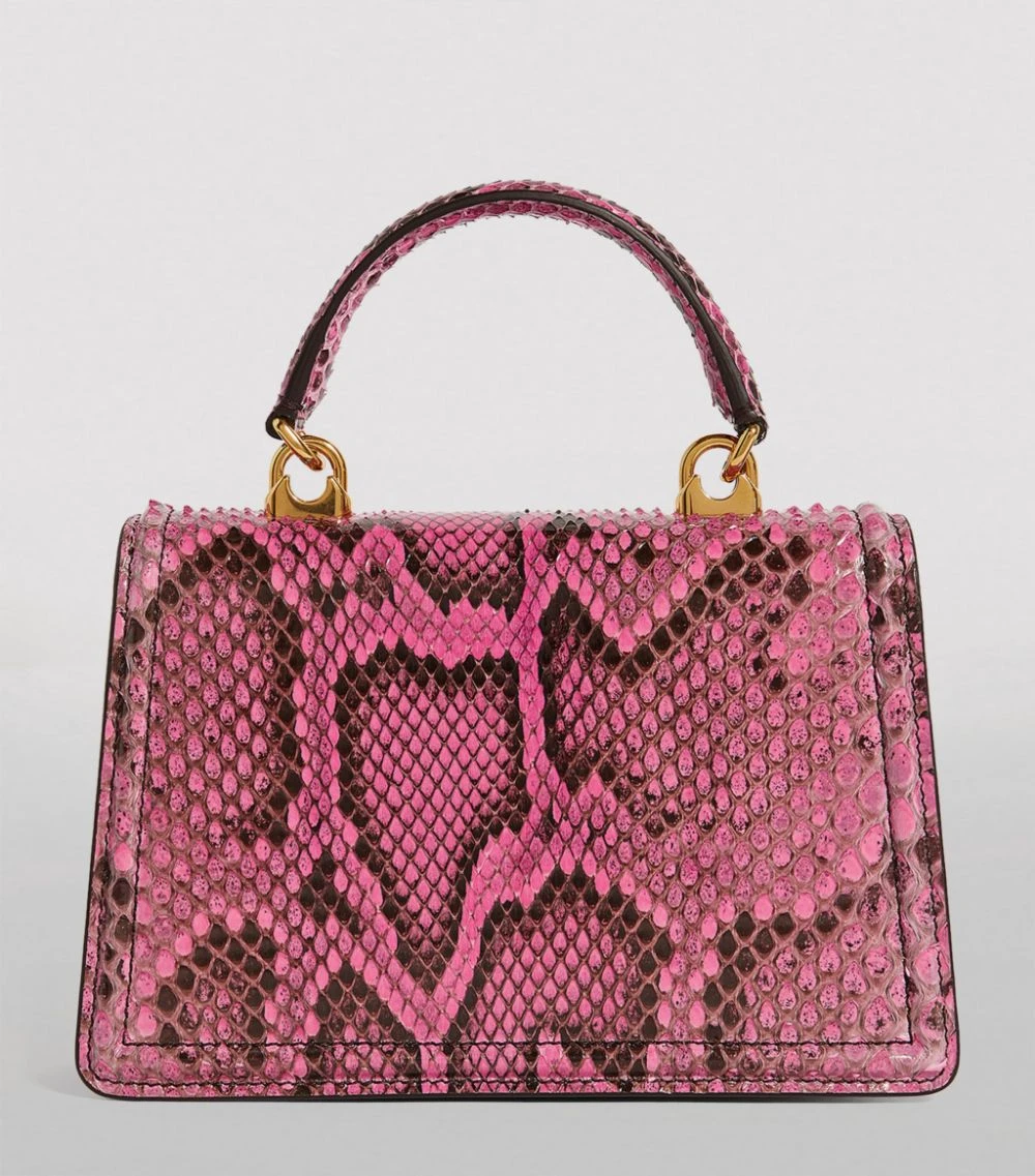 Dolce & Gabbana Small Snakeskin Devotion Shoulder Bag 80422-FUCHSIA Shoulder Bags 4 Dolce & Gabbana Small Snakeskin Devotion Shoulder Bag 80422-FUCHSIA Shoulder Bags - Image 4