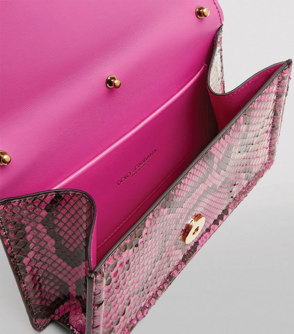 Dolce & Gabbana Small Snakeskin Devotion Shoulder Bag 80422-FUCHSIA Shoulder Bags 6 Dolce & Gabbana Small Snakeskin Devotion Shoulder Bag 80422-FUCHSIA Shoulder Bags - Image 6
