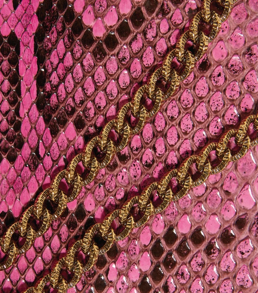 Dolce & Gabbana Small Snakeskin Devotion Shoulder Bag 80422-FUCHSIA Shoulder Bags 7 Dolce & Gabbana Small Snakeskin Devotion Shoulder Bag 80422-FUCHSIA Shoulder Bags - Image 7